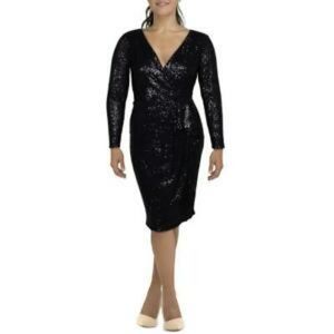 Ralph Lauren Sequin Wrap Dress Sz12